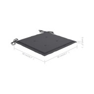 Coussins de chaise de jardin 2 pcs Anthracite 50x50x3 cm