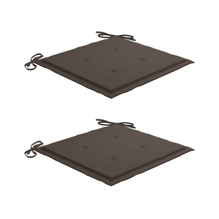 Coussins de chaise de jardin 2 pcs Taupe 50x50x3 cm