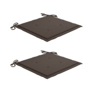 Coussins de chaise de jardin 2 pcs Taupe 50x50x3 cm