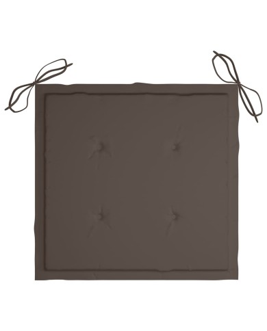 Coussins de chaise de jardin 2 pcs Taupe 50x50x3 cm