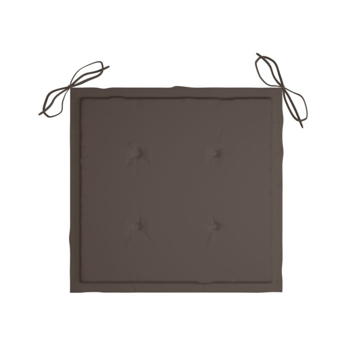 Coussins de chaise de jardin 2 pcs Taupe 50x50x3 cm
