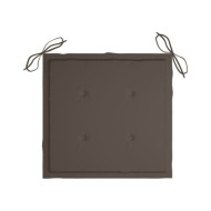 Coussins de chaise de jardin 2 pcs Taupe 50x50x3 cm