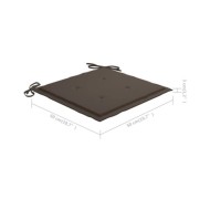 Coussins de chaise de jardin 2 pcs Taupe 50x50x3 cm