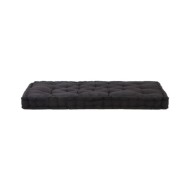 Coussin de plancher de palette Coton 120x80x10 cm Noir