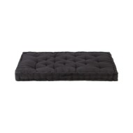 Coussin de plancher de palette Coton 120x80x10 cm Noir