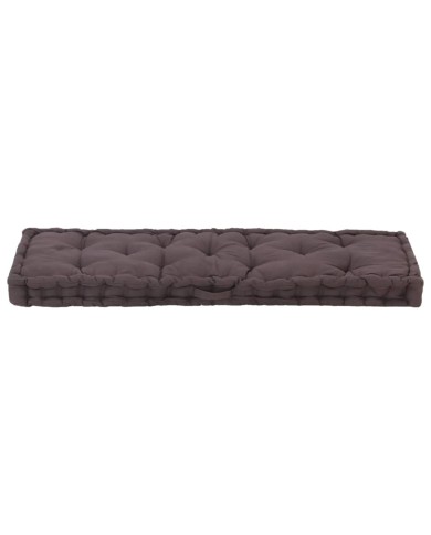 Coussin de plancher de palette Coton 120x40x7 cm Anthracite