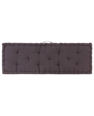 Coussin de plancher de palette Coton 120x40x7 cm Anthracite