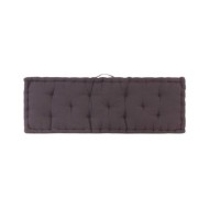 Coussin de plancher de palette Coton 120x40x7 cm Anthracite