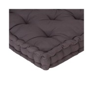 Coussin de plancher de palette Coton 120x40x7 cm Anthracite