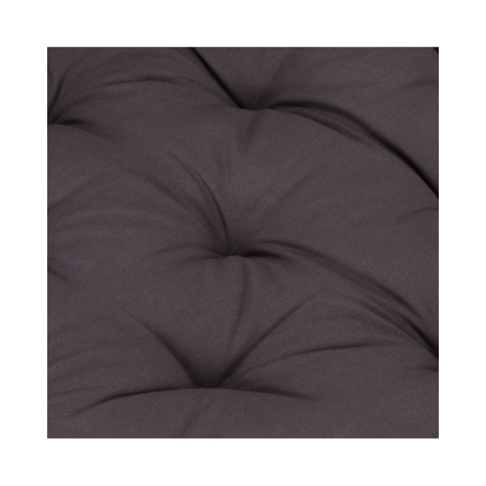 Coussin de plancher de palette Coton 120x40x7 cm Anthracite