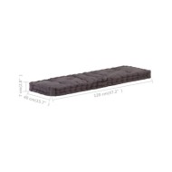 Coussin de plancher de palette Coton 120x40x7 cm Anthracite