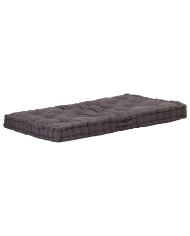 Coussin de plancher de palette Coton 120x80x10 cm Anthracite