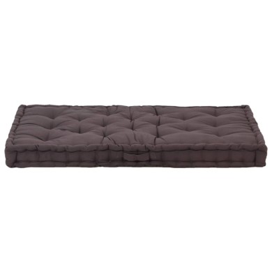 Coussin de plancher de palette Coton 120x80x10 cm Anthracite