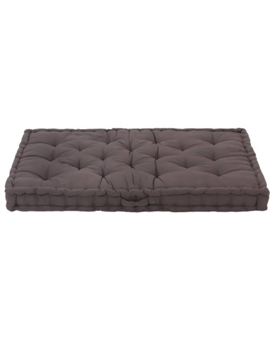 Coussin de plancher de palette Coton 120x80x10 cm Anthracite