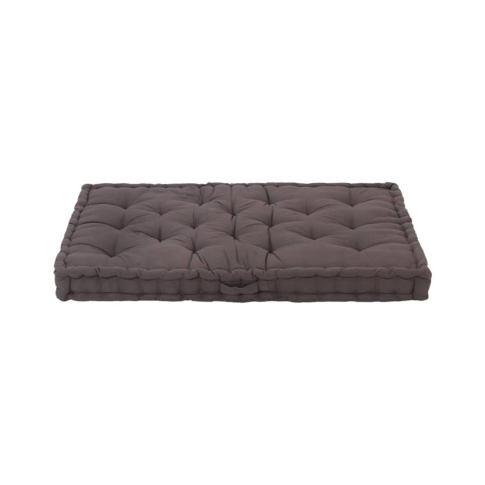Coussin de plancher de palette Coton 120x80x10 cm Anthracite