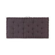 Coussin de plancher de palette Coton 120x80x10 cm Anthracite