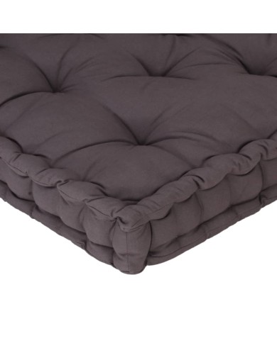 Coussin de plancher de palette Coton 120x80x10 cm Anthracite