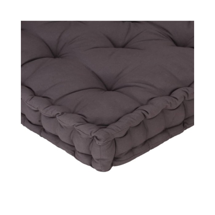 Coussin de plancher de palette Coton 120x80x10 cm Anthracite