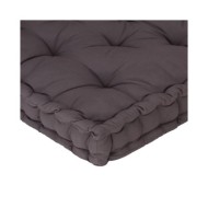 Coussin de plancher de palette Coton 120x80x10 cm Anthracite