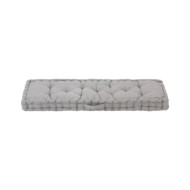 Coussin de plancher de palette Coton 120x40x7 cm Gris
