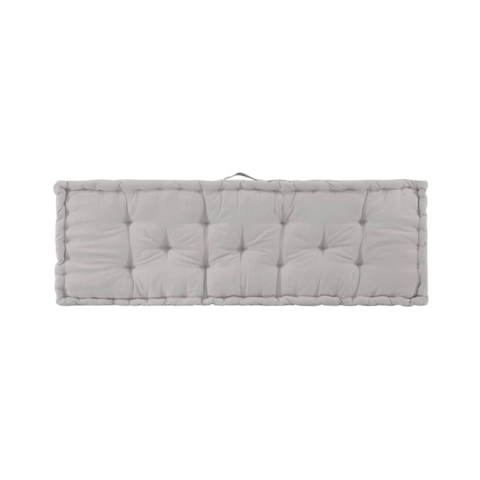 Coussin de plancher de palette Coton 120x40x7 cm Gris