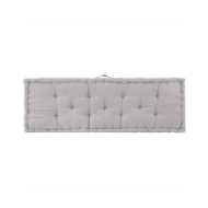 Coussin de plancher de palette Coton 120x40x7 cm Gris