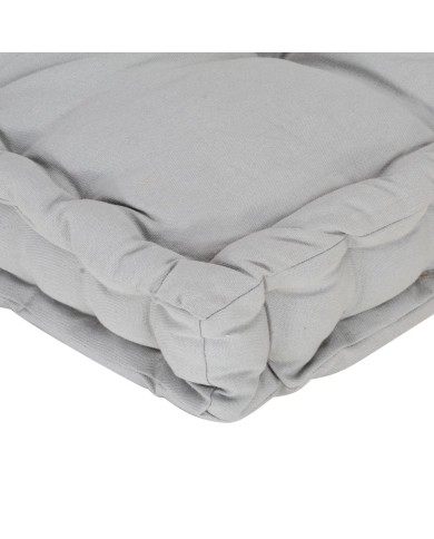 Coussin de plancher de palette Coton 120x40x7 cm Gris