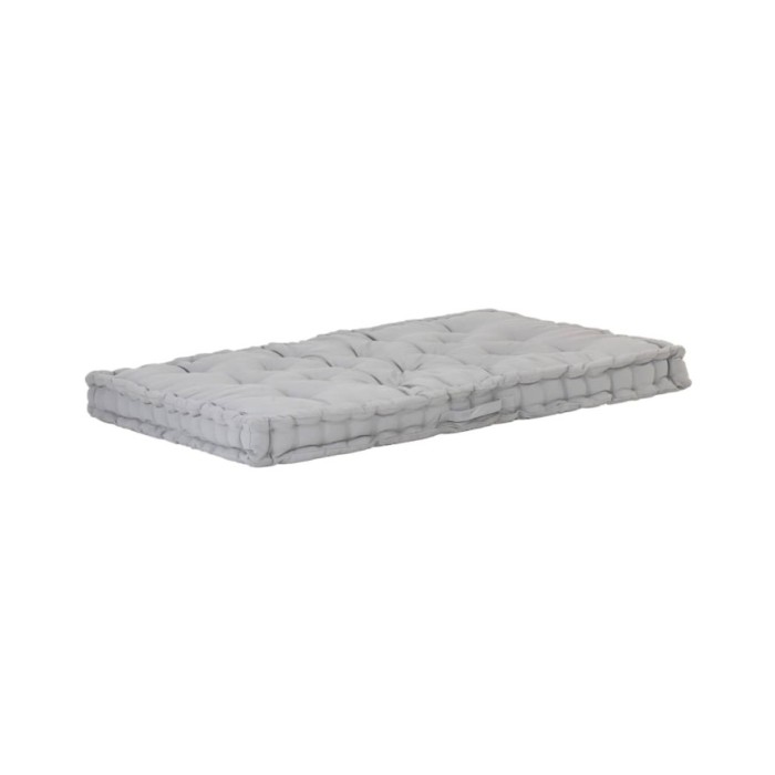 Coussin de plancher de palette Coton 120x80x10 cm Gris