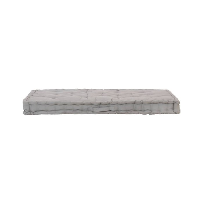 Coussin de plancher de palette Coton 120x80x10 cm Gris
