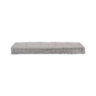 Coussin de plancher de palette Coton 120x80x10 cm Gris