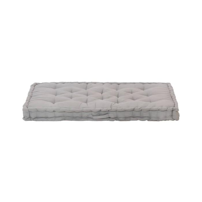 Coussin de plancher de palette Coton 120x80x10 cm Gris