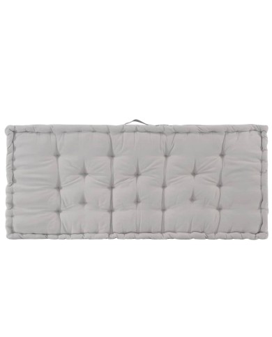 Coussin de plancher de palette Coton 120x80x10 cm Gris