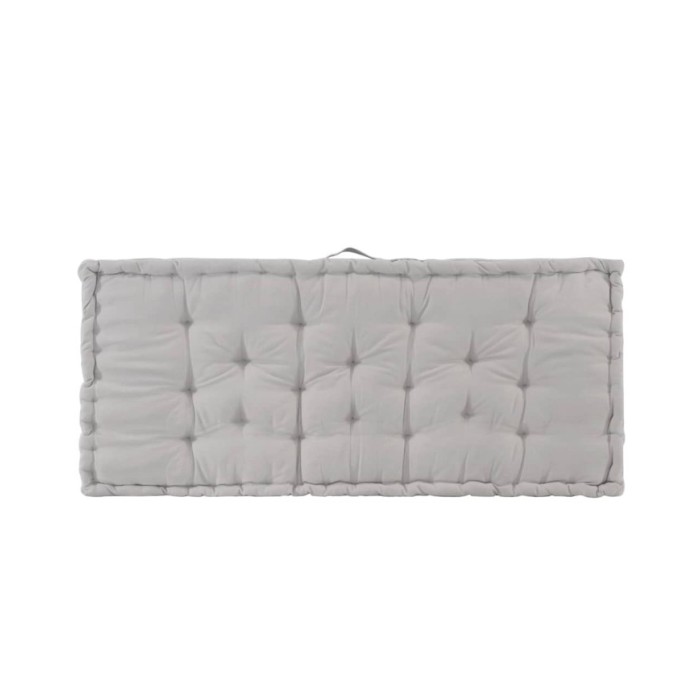 Coussin de plancher de palette Coton 120x80x10 cm Gris