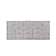 Coussin de plancher de palette Coton 120x80x10 cm Gris
