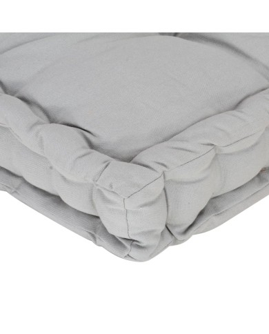 Coussin de plancher de palette Coton 120x80x10 cm Gris