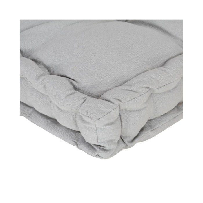 Coussin de plancher de palette Coton 120x80x10 cm Gris