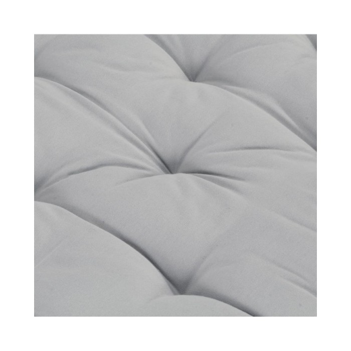 Coussin de plancher de palette Coton 120x80x10 cm Gris