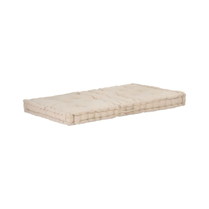Coussin de plancher de palette Coton 120x80x10 cm Beige