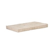 Coussin de plancher de palette Coton 120x80x10 cm Beige