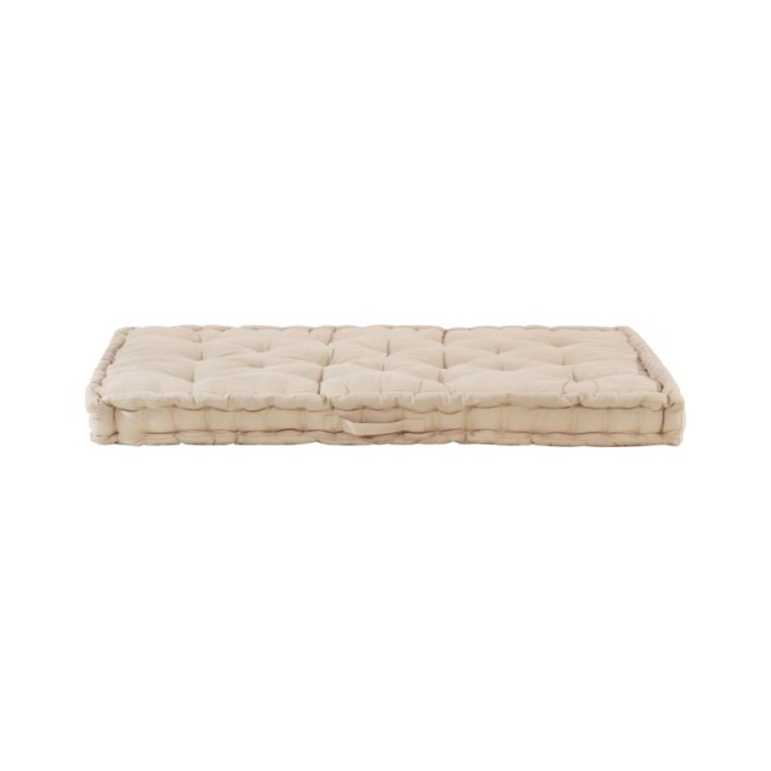 Coussin de plancher de palette Coton 120x80x10 cm Beige