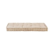 Coussin de plancher de palette Coton 120x80x10 cm Beige