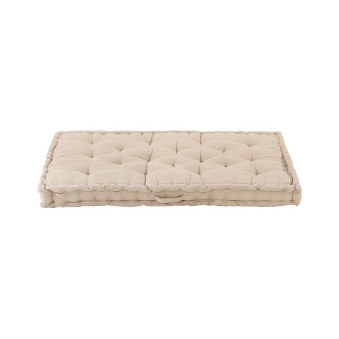 Coussin de plancher de palette Coton 120x80x10 cm Beige