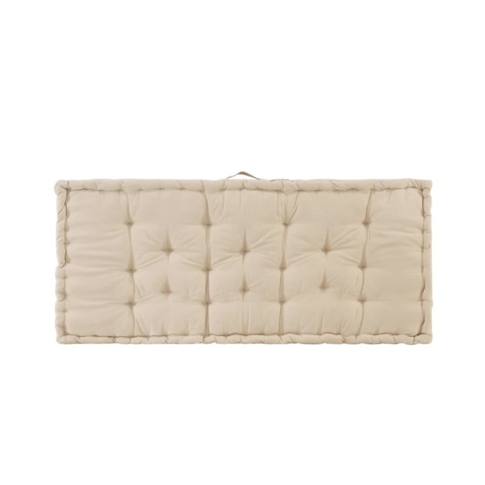 Coussin de plancher de palette Coton 120x80x10 cm Beige