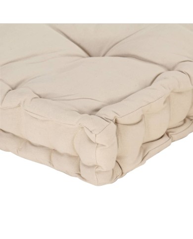 Coussin de plancher de palette Coton 120x80x10 cm Beige