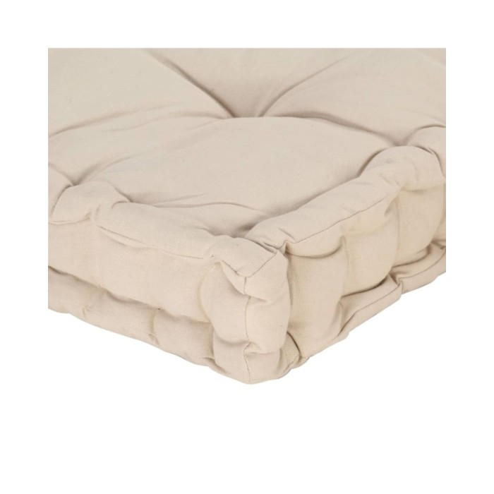 Coussin de plancher de palette Coton 120x80x10 cm Beige