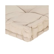 Coussin de plancher de palette Coton 120x80x10 cm Beige
