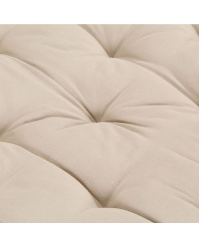 Coussin de plancher de palette Coton 120x80x10 cm Beige