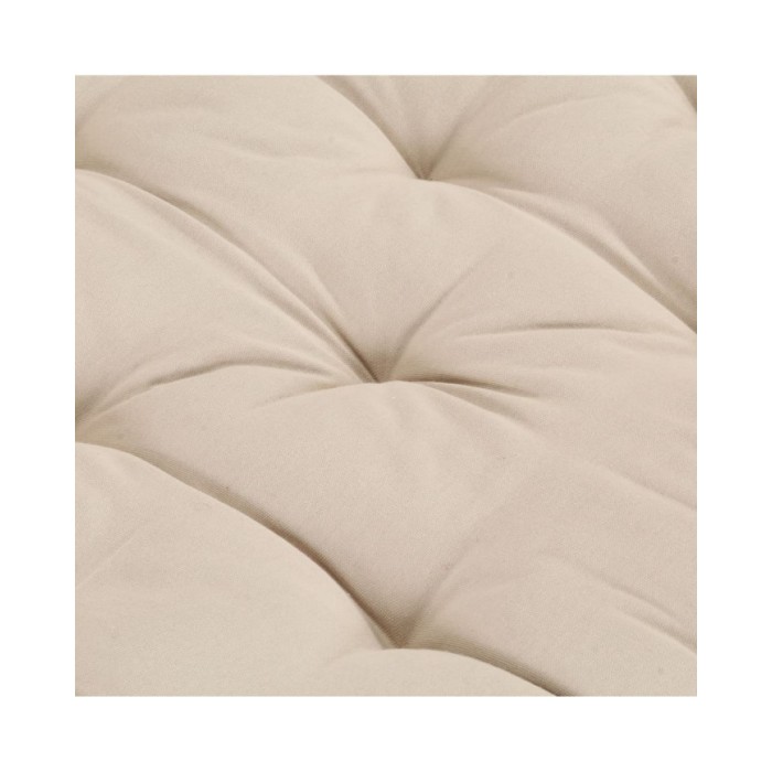 Coussin de plancher de palette Coton 120x80x10 cm Beige