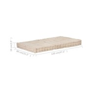 Coussin de plancher de palette Coton 120x80x10 cm Beige