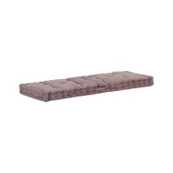 Coussin de plancher de palette Coton 120x40x7 cm Taupe